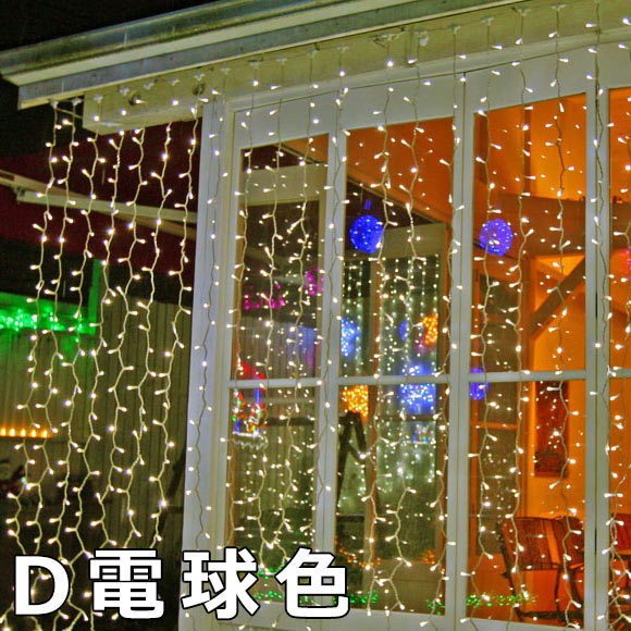 防雨型LED720球カーテンライト コントローラー電源付シルバーコード下がり2.4ｍ(CL21P32) |  | 02