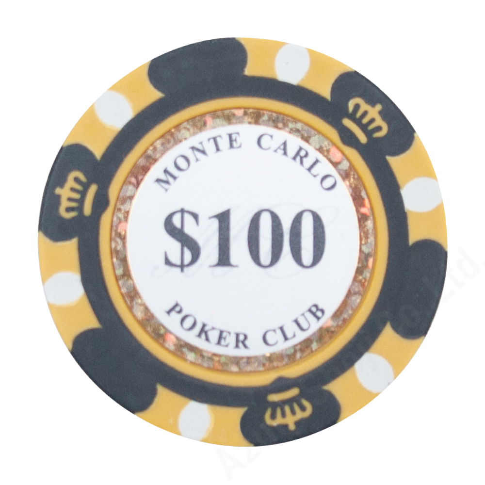 モンテカルロ ポーカーチップ 100枚 セット ポーカー カジノ コイン $1 