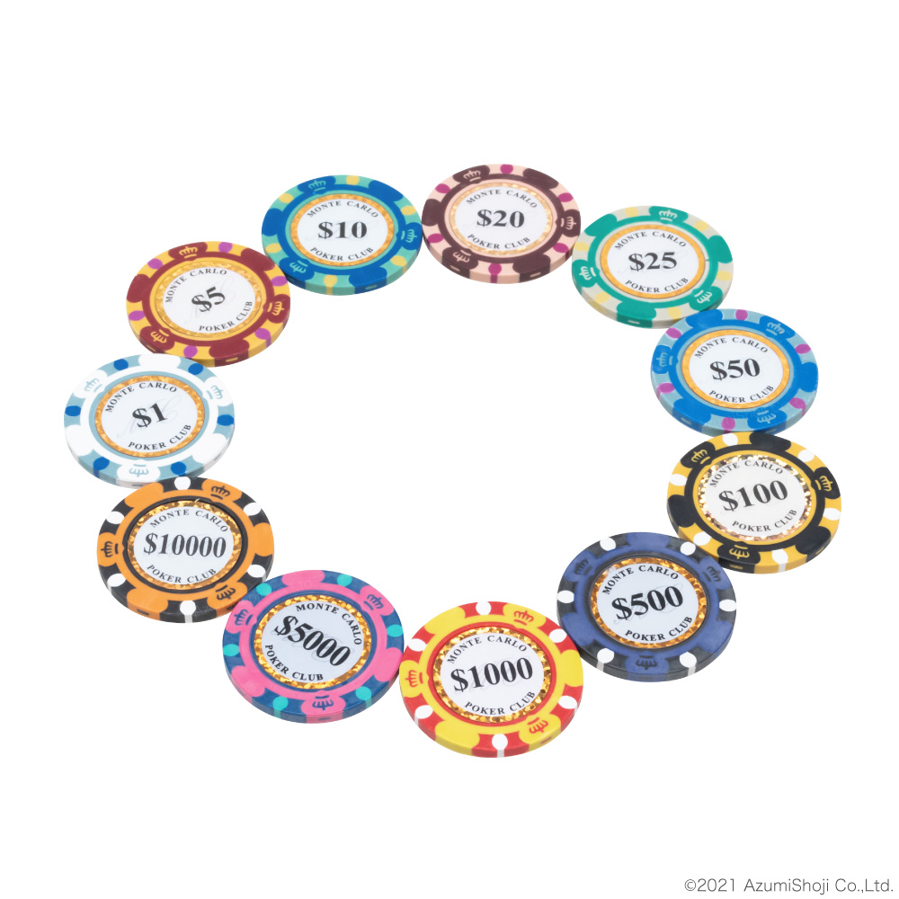 モンテカルロ ポーカーチップ 25枚 セット ポーカー カジノ
