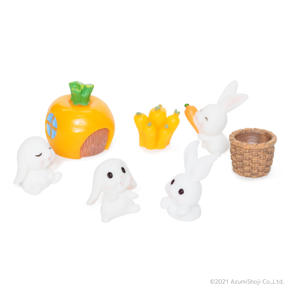 【♥︎】置物 かわいいうさぎ スマイル 樹脂製 ホームデコレーション 2207fig20_4.jpg
