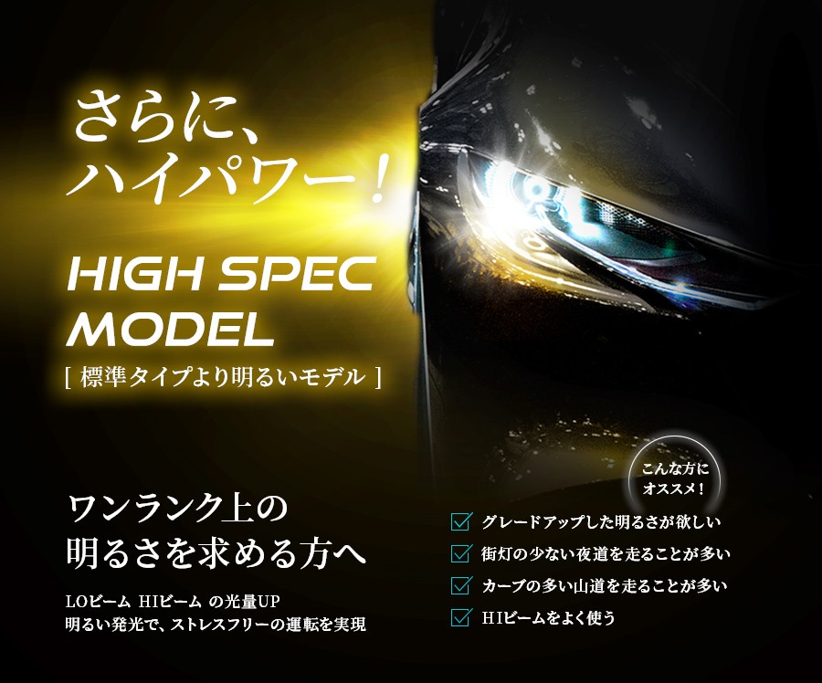 【2年保証】日本ライティング LEDヘッドライト H4 ハイスペック 