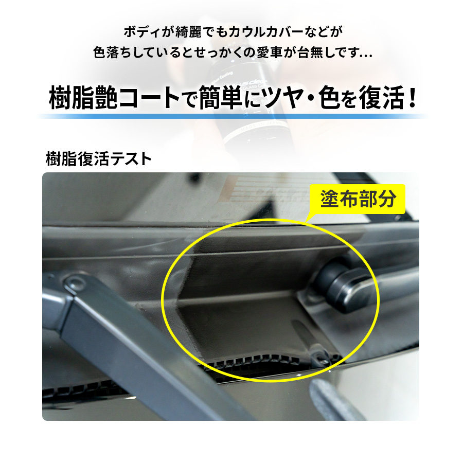 プロが認めた】樹脂艶コート 未塗装樹脂 色落ちした樹脂(ピラー