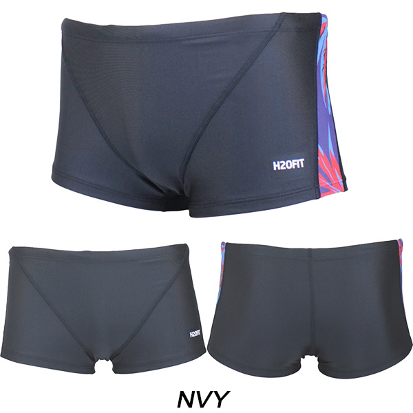 H2OFIT メンズ 競泳水着 練習用 SHORT BOXER SPLICE H2-BS050724