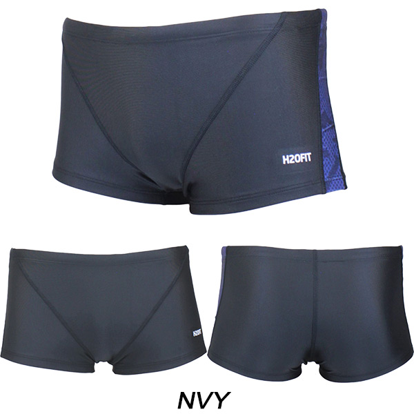 H2OFIT メンズ 競泳水着 練習用 SHORT BOXER SPLICE H2-BS060724