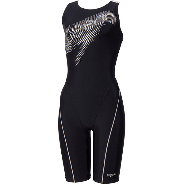 スピード speedo レディース フィットネス水着 オールインワン Stream Dots Logo Loosen Kneeskin SFW12614 KW_1