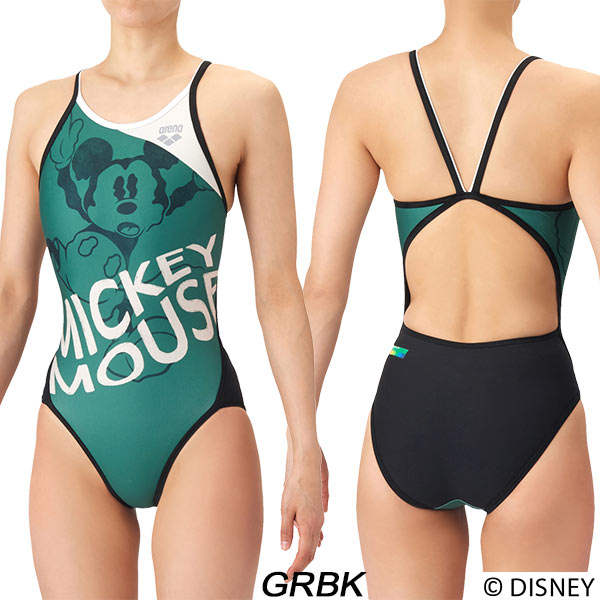 アリーナ arena Disney ディズニー ジュニア 女子水着 練習用 ワンピース オープンバック タフスキンT2E AS6SWM50G_1