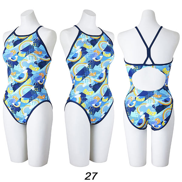 MIZUNO ミズノ レディース 競泳水着 練習用 ミディアムカット