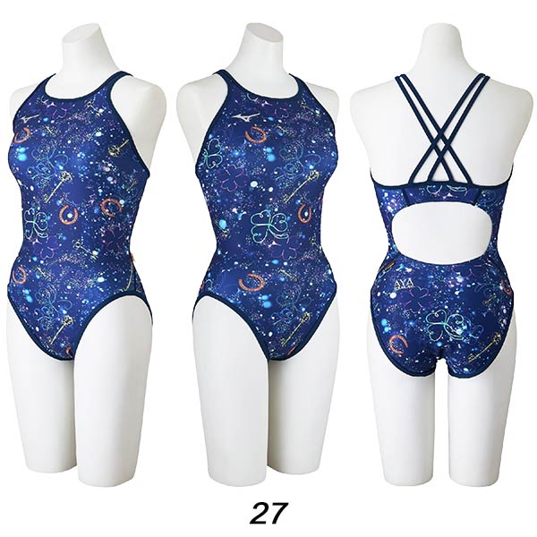 MIZUNO（ミズノ） レディース 競泳水着 練習用 ミディアムカット