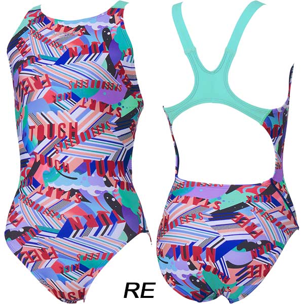 speedo（スピード） レディース 競泳水着 練習用 Wording Stripes