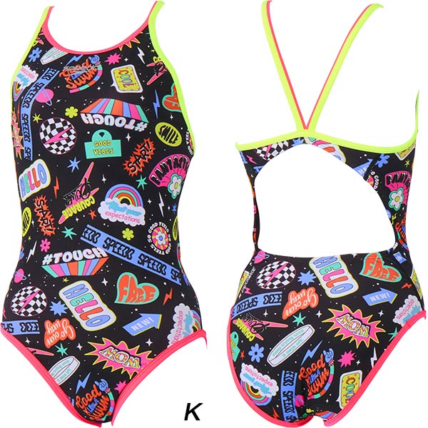 speedo（スピード） レディース 競泳水着 練習用 ワンピース Colorful