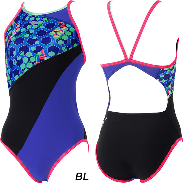 speedo（スピード） レディース 競泳水着 練習用 ワンピース Colorful