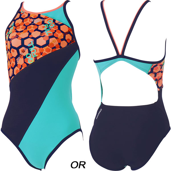 speedo（スピード） レディース 競泳水着 練習用 ワンピース Colorful